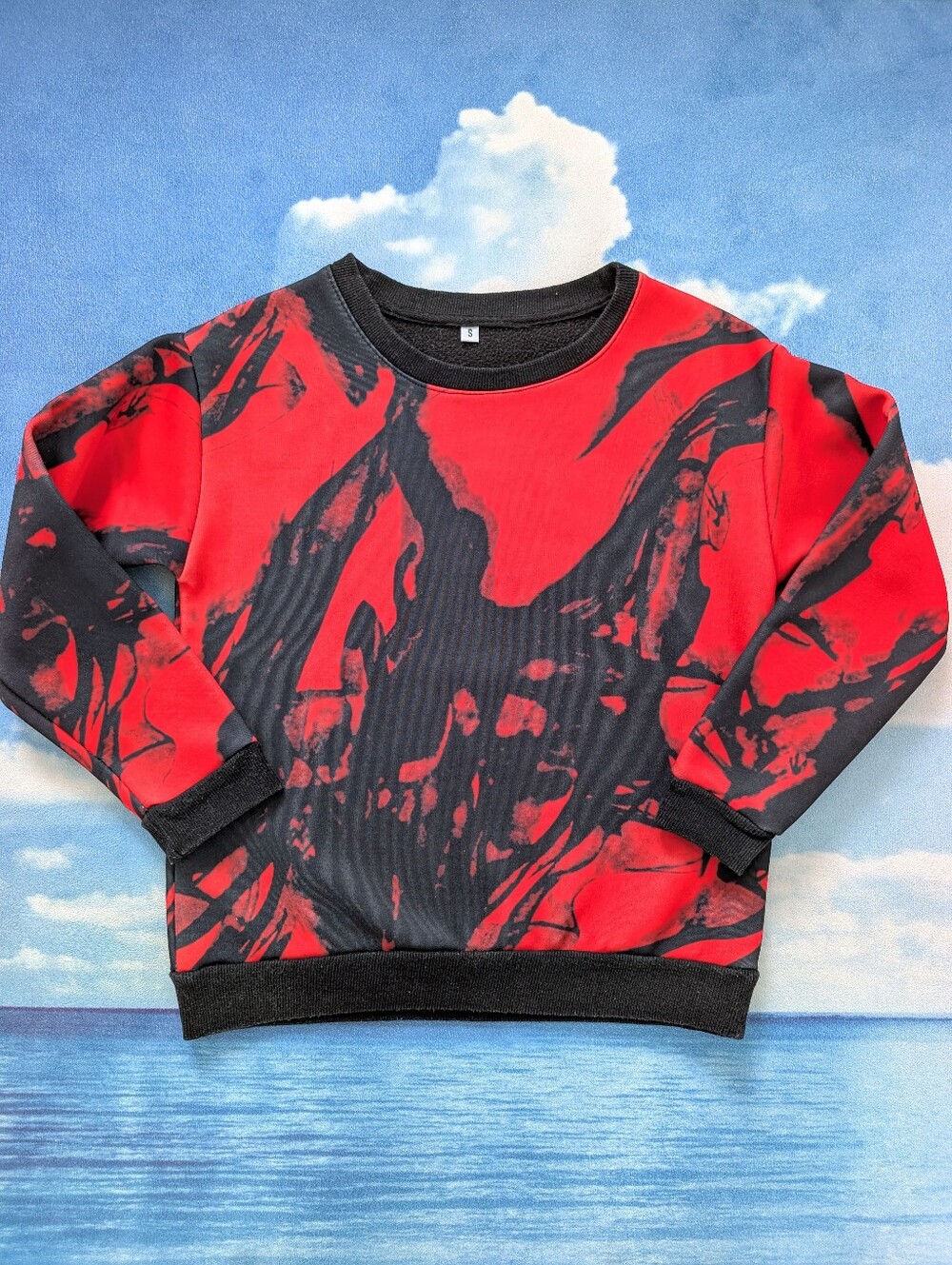 🔥 Red & Black Crewneck Sweater XS